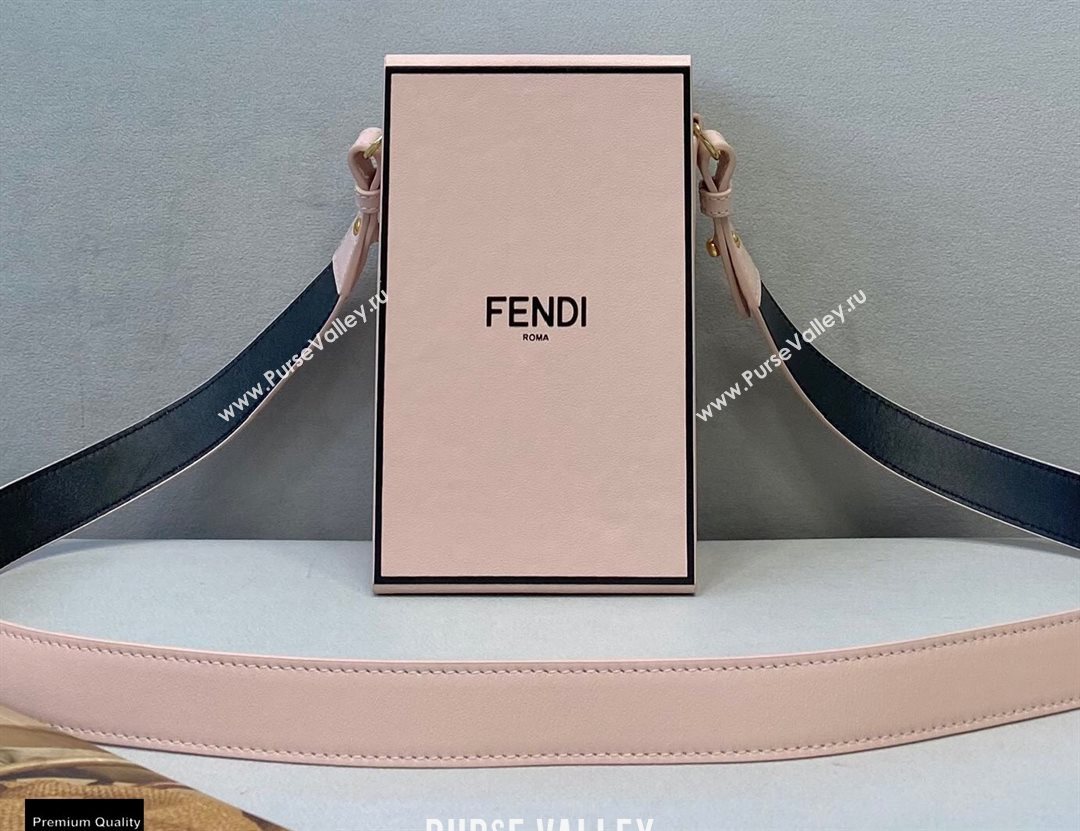 Fendi Leather Stiff Vertical Box Bag Pale Pink 2020 (chaoliu-20120839)