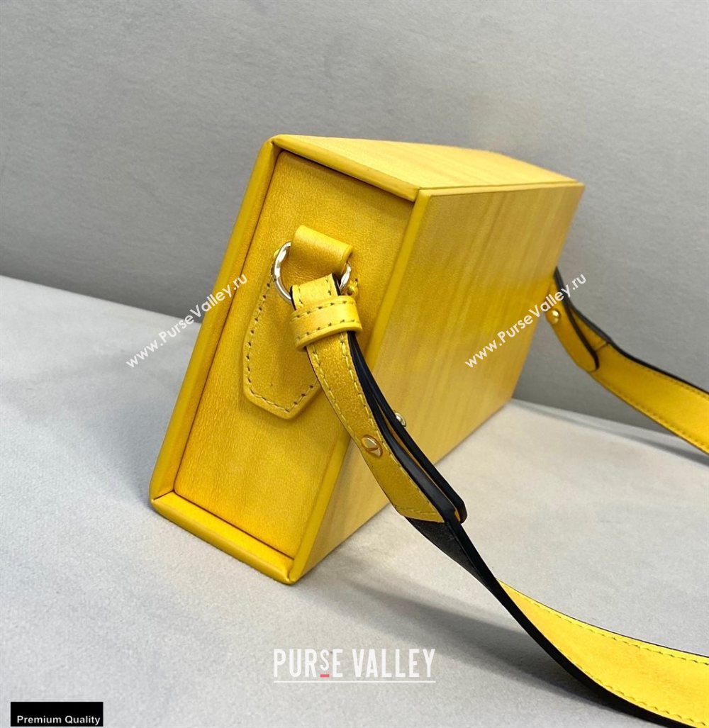 Fendi Leather Rigid Horizontal Box Bag Yellow 2020 (chaoliu-20120836)