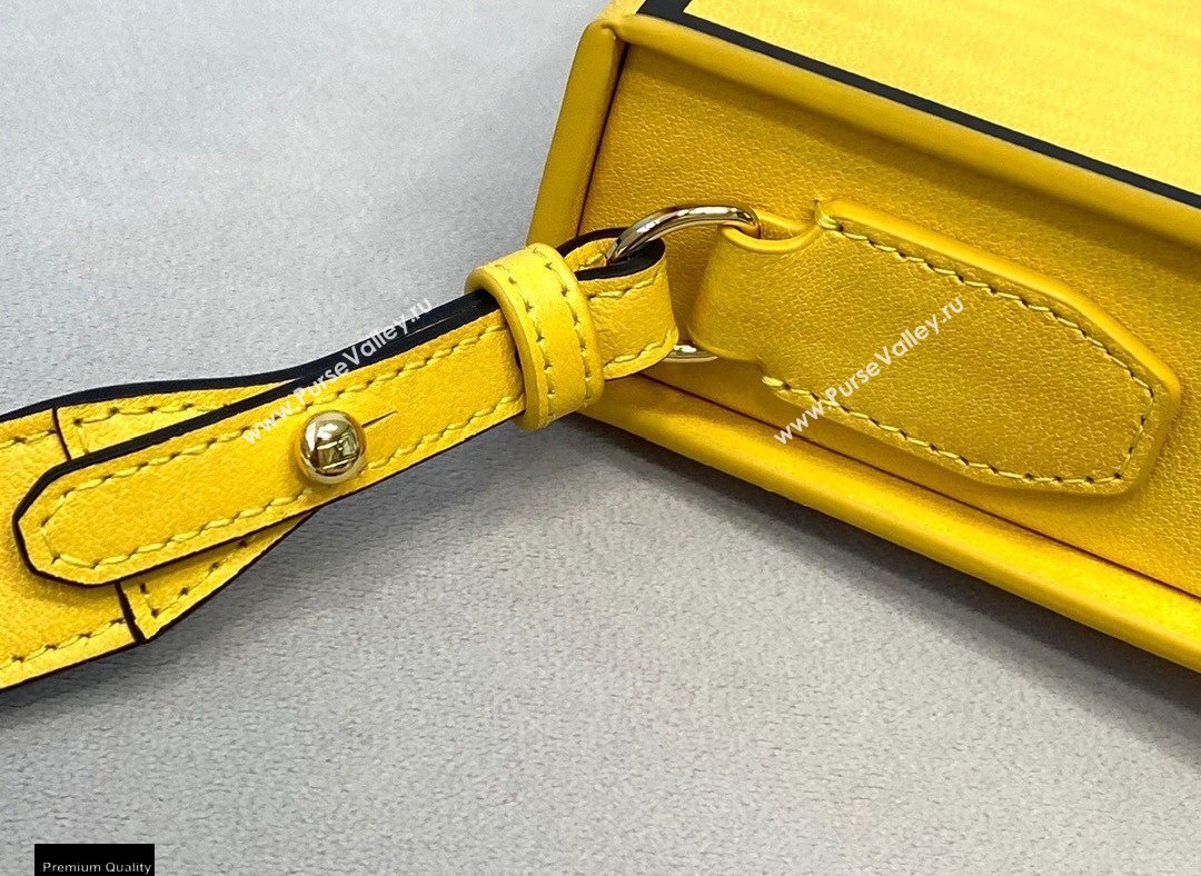 Fendi Leather Rigid Horizontal Box Bag Yellow 2020 (chaoliu-20120836)