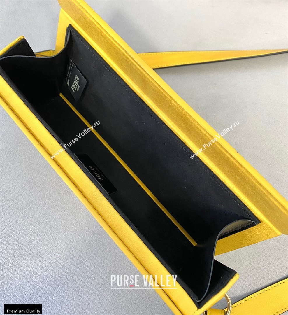 Fendi Leather Rigid Horizontal Box Bag Yellow 2020 (chaoliu-20120836)