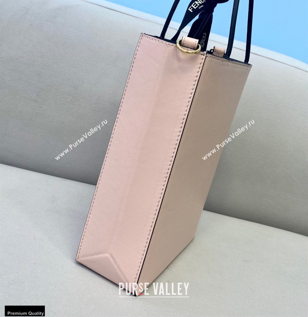 Fendi Leather Pack Small Shopping Bag Pale Pink 2020 (chaoliu-20120835)