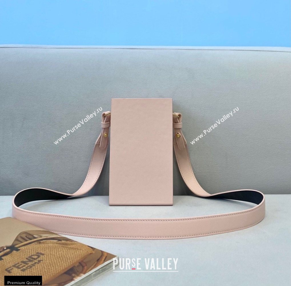 Fendi Leather Stiff Vertical Box Bag Pale Pink 2020 (chaoliu-20120839)