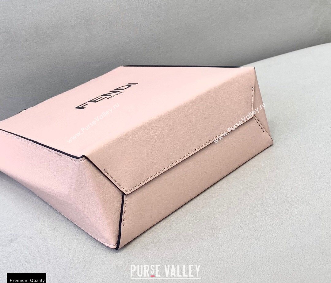 Fendi Leather Pack Small Shopping Bag Pale Pink 2020 (chaoliu-20120835)