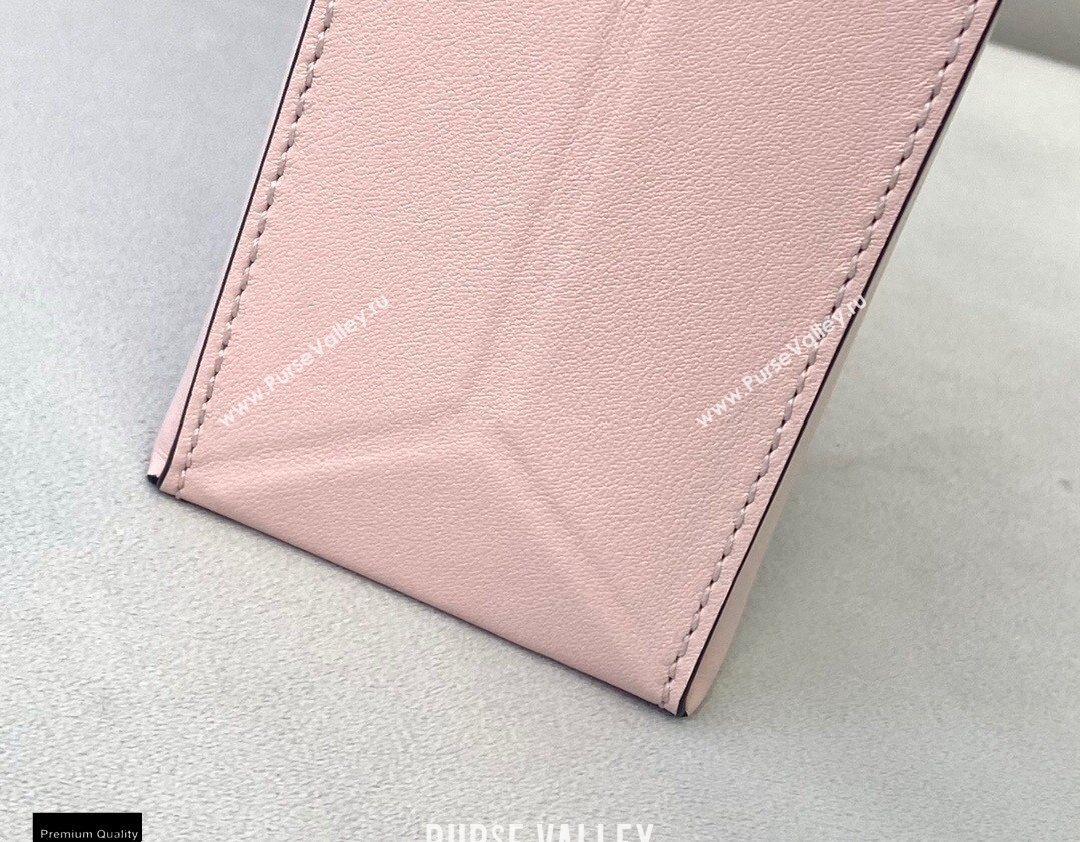 Fendi Leather Pack Small Shopping Bag Pale Pink 2020 (chaoliu-20120835)