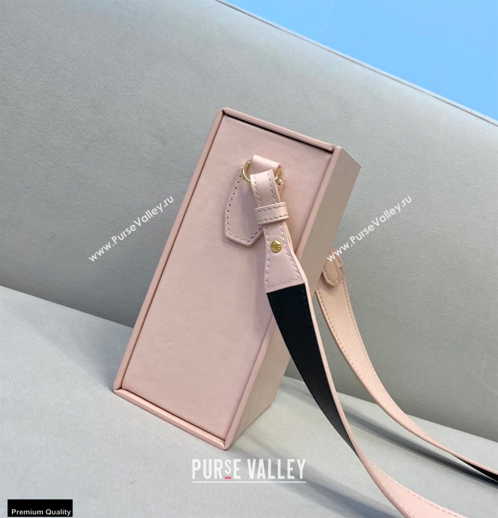 Fendi Leather Stiff Vertical Box Bag Pale Pink 2020 (chaoliu-20120839)