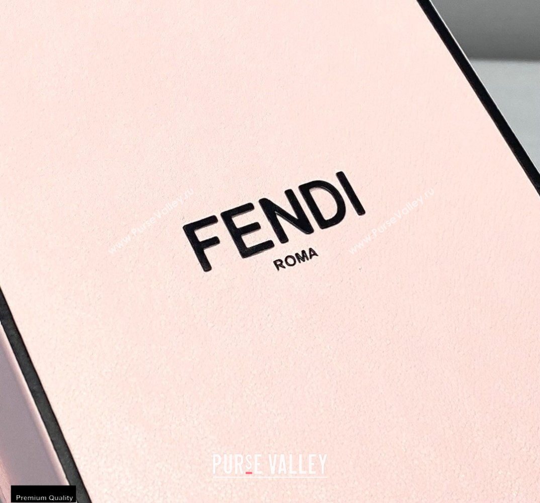 Fendi Leather Stiff Vertical Box Bag Pale Pink 2020 (chaoliu-20120839)