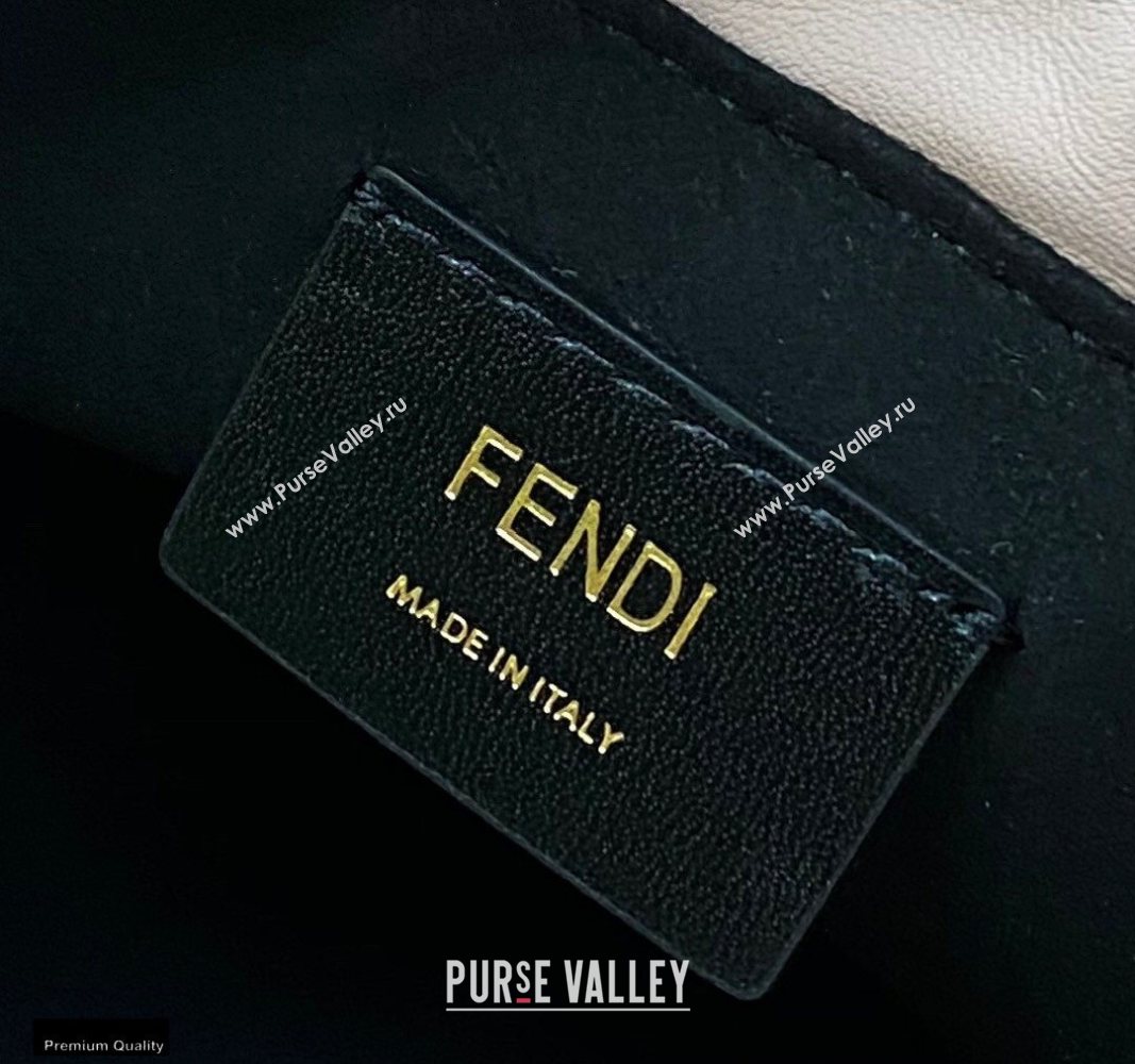 Fendi Leather Pack Medium Drawstring Pouch Bag Pale Pink 2020 (chaoliu-20120830)