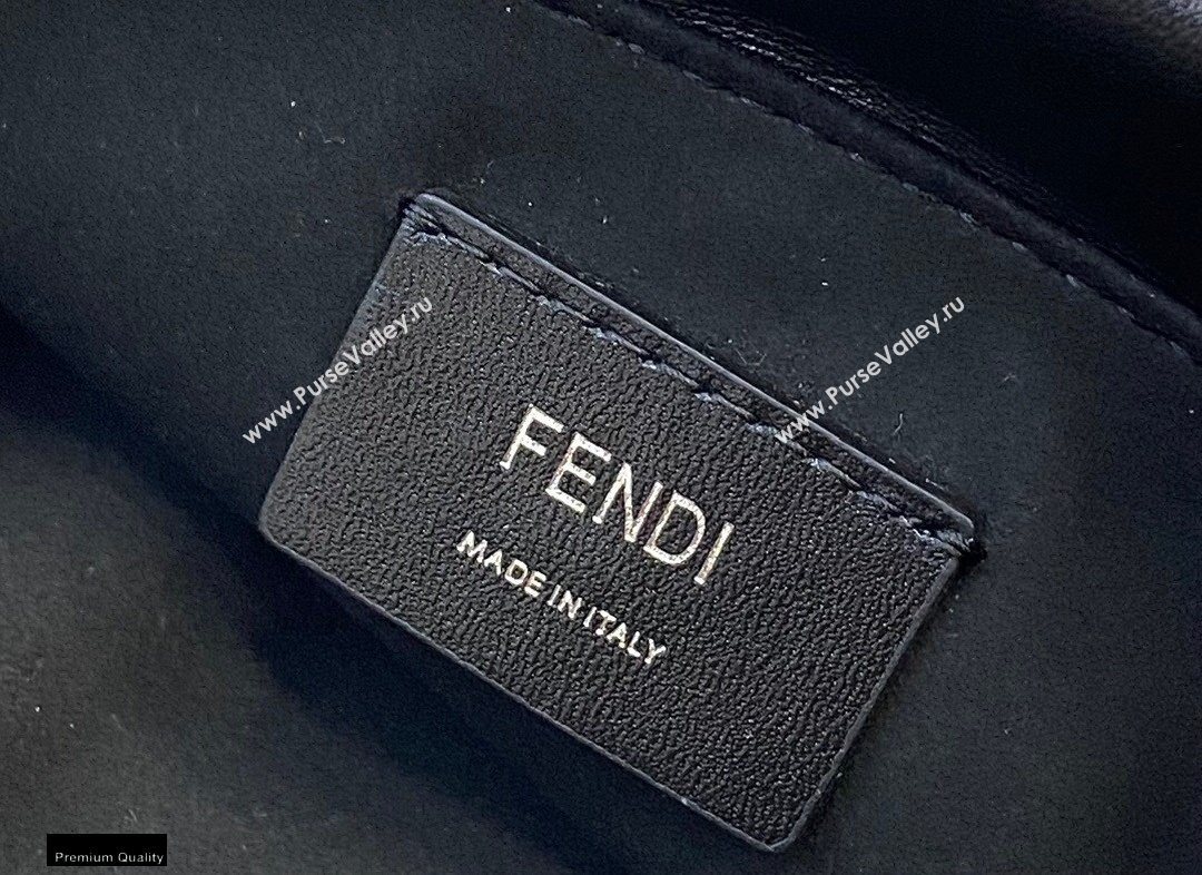 Fendi Leather Pack Small Drawstring Pouch Bag Black 2020 (chaoliu-20120831)