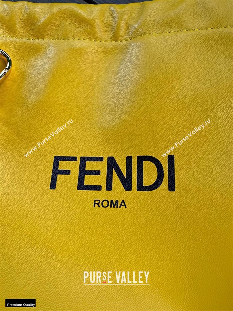 Fendi Leather Pack Small Drawstring Pouch Bag Yellow 2020 (chaoliu-20120832)