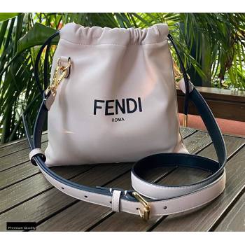 Fendi Leather Pack Small Drawstring Pouch Bag Pale Pink 2020 (chaoliu-20120833)