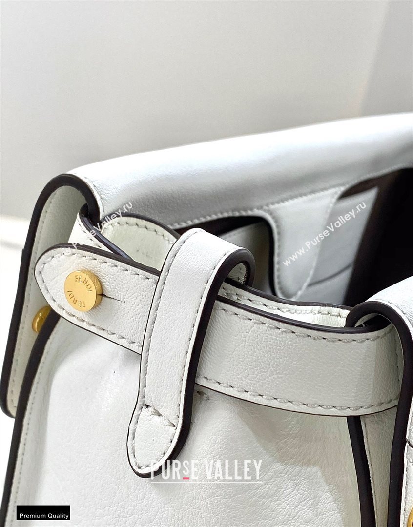 Fendi Flip Regular Medium Tote Bag White (chaoliu-20120814)