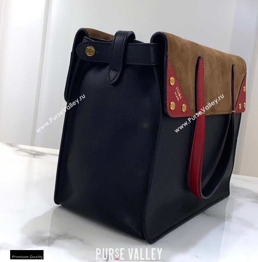 Fendi Flip Regular Medium Tote Bag Black (chaoliu-20120807)