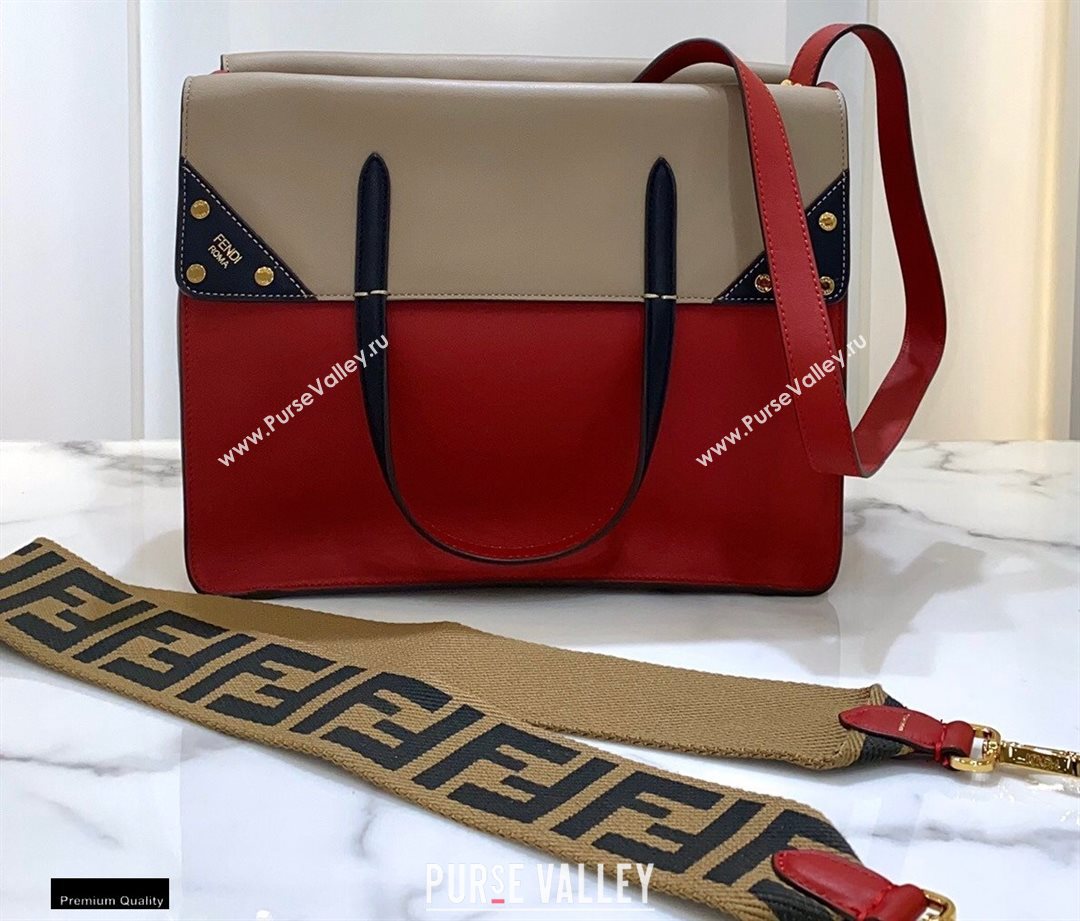 Fendi Flip Regular Medium Tote Bag Red (chaoliu-20120810)