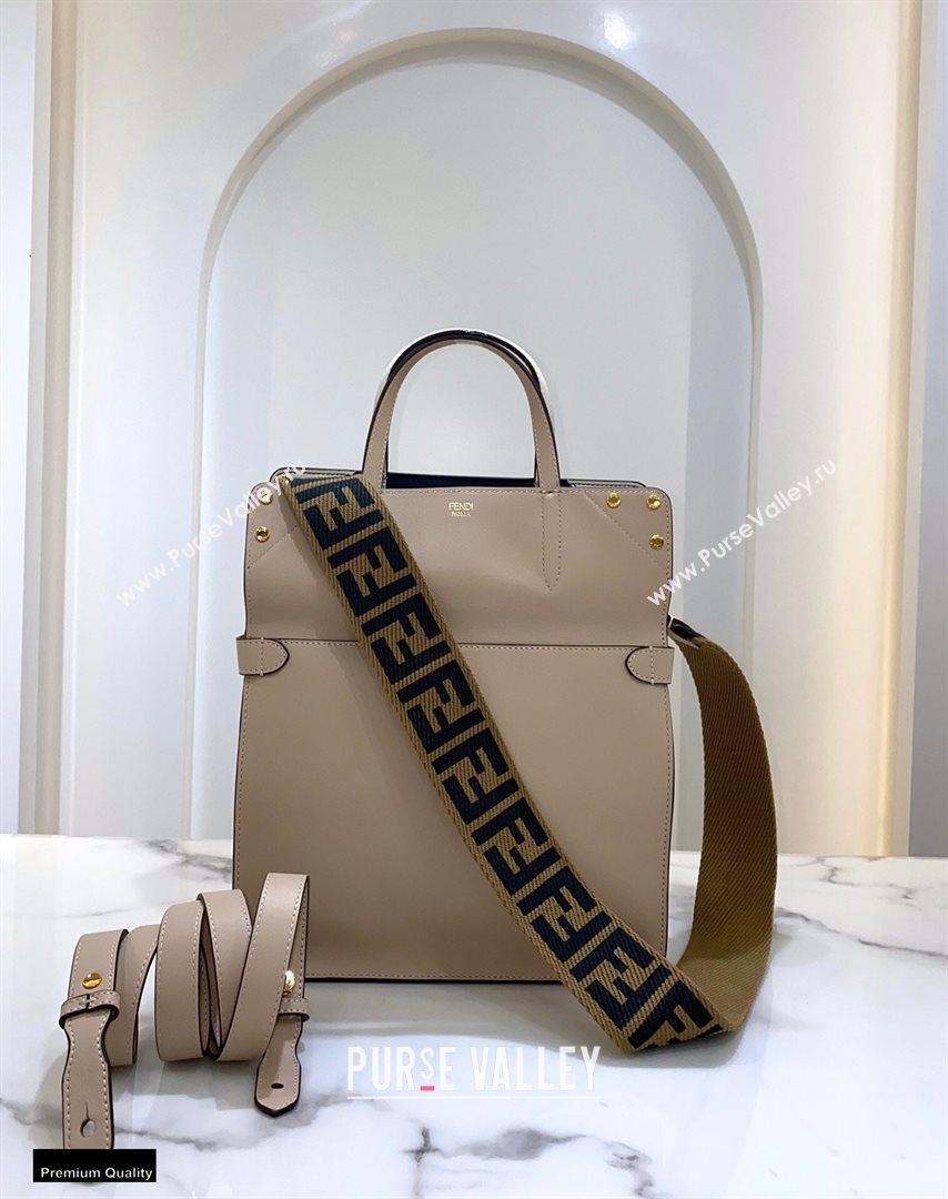 Fendi Flip Regular Medium Tote Bag Beige (chaoliu-20120811)