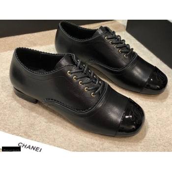 Chanel Calfskin Lace-Ups G36483 Black 2020 (shouxiu-20121121)