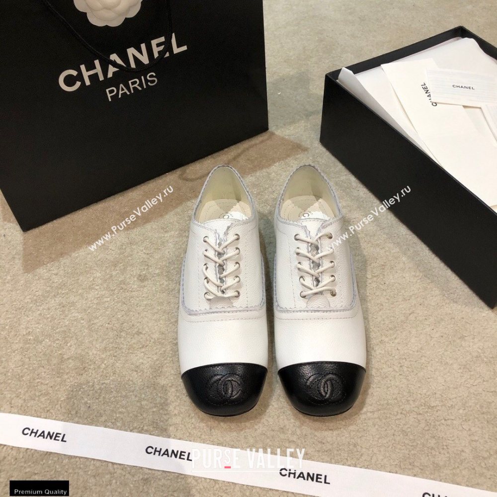 Chanel Calfskin Lace-Ups G36483 White 2020 (shouxiu-20121122)