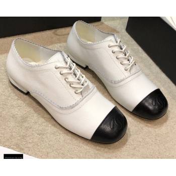 Chanel Calfskin Lace-Ups G36483 White 2020 (shouxiu-20121122)