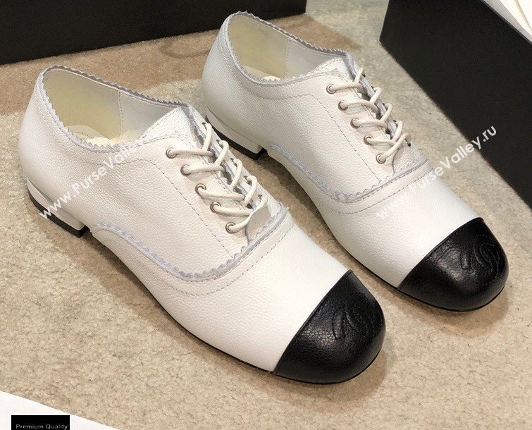 Chanel Calfskin Lace-Ups G36483 White 2020 (shouxiu-20121122)