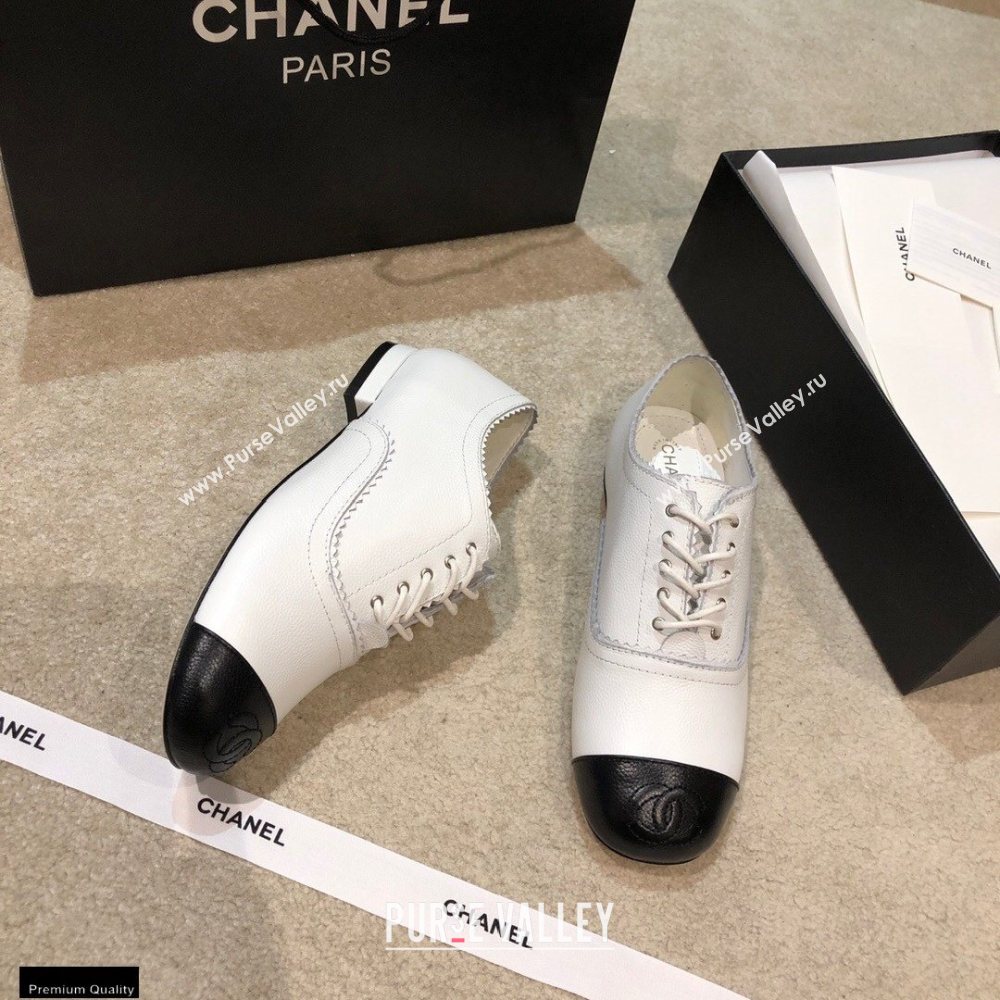 Chanel Calfskin Lace-Ups G36483 White 2020 (shouxiu-20121122)