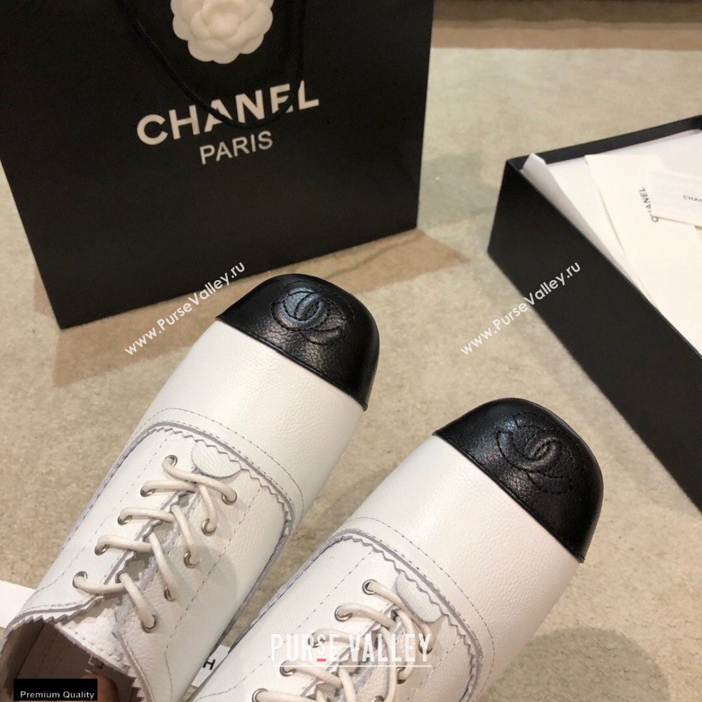 Chanel Calfskin Lace-Ups G36483 White 2020 (shouxiu-20121122)