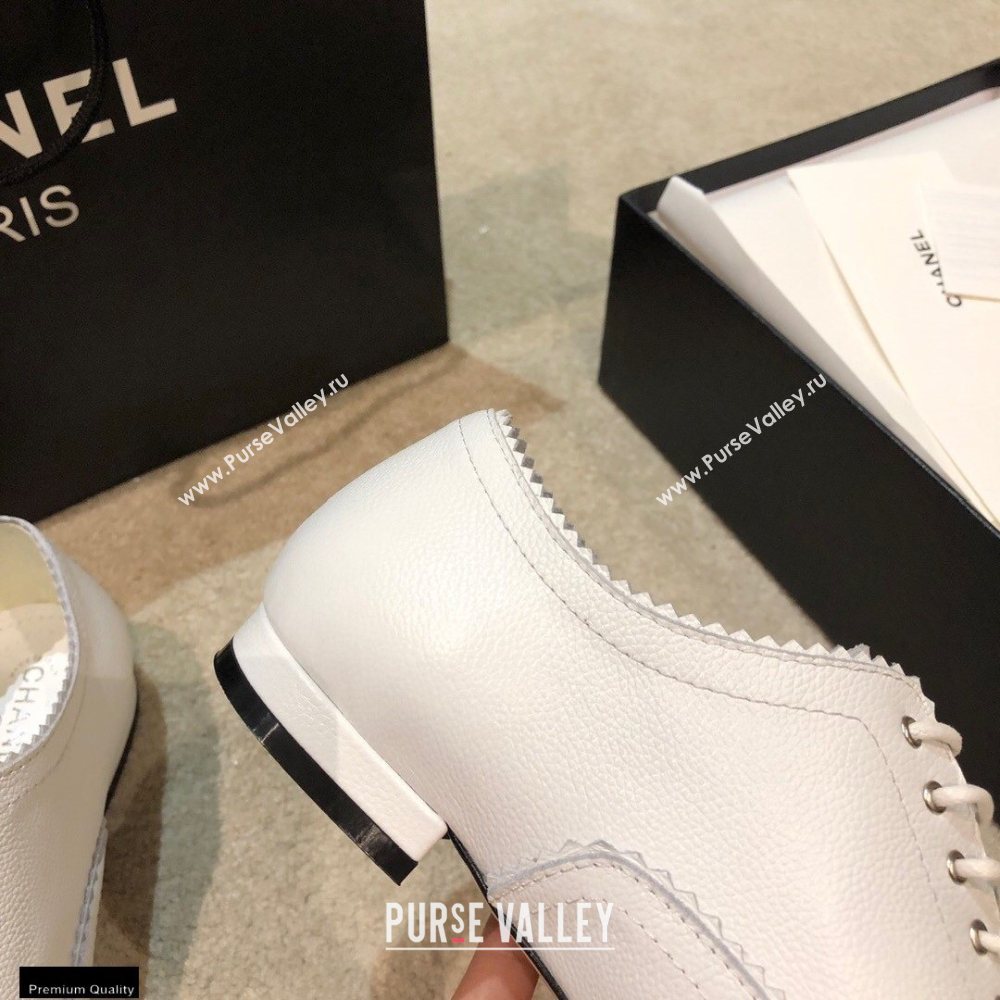 Chanel Calfskin Lace-Ups G36483 White 2020 (shouxiu-20121122)