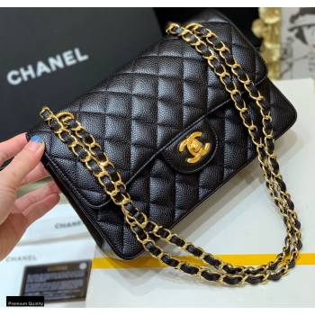 Chanel Original Quality Classic Flap Bag A01113 in Caviar Leather Black with Gold Hardware (shunyang-20120916)