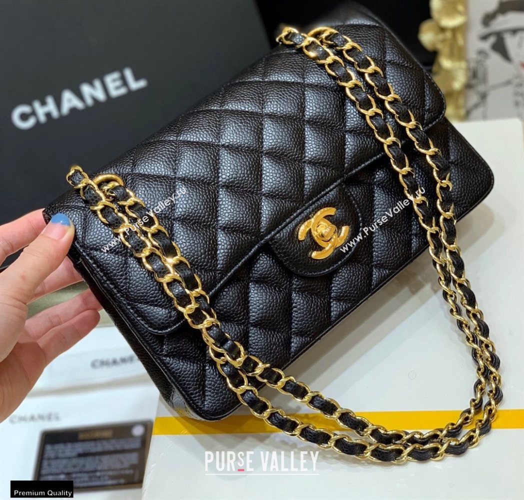 Chanel Original Quality Classic Flap Bag A01113 in Caviar Leather Black with Gold Hardware (shunyang-20120916)