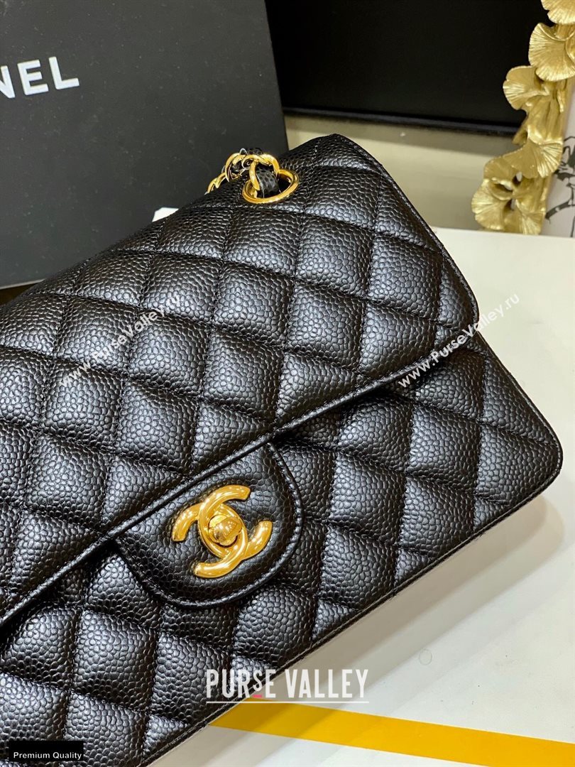 Chanel Original Quality Classic Flap Bag A01113 in Caviar Leather Black with Gold Hardware (shunyang-20120916)