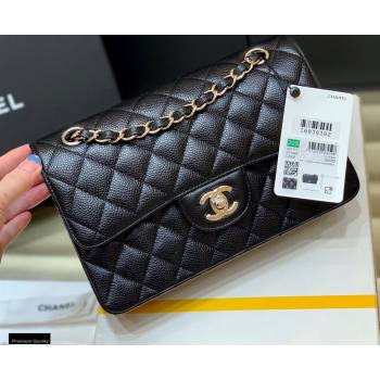 Chanel Original Quality Classic Flap Bag A01113 in Caviar Leather Black with Silver Hardware (shunyang-20120917)