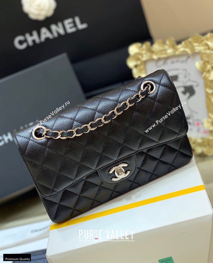 Chanel Original Quality Classic Flap Bag A01113 in Caviar Leather Black with Silver Hardware (shunyang-20120917)