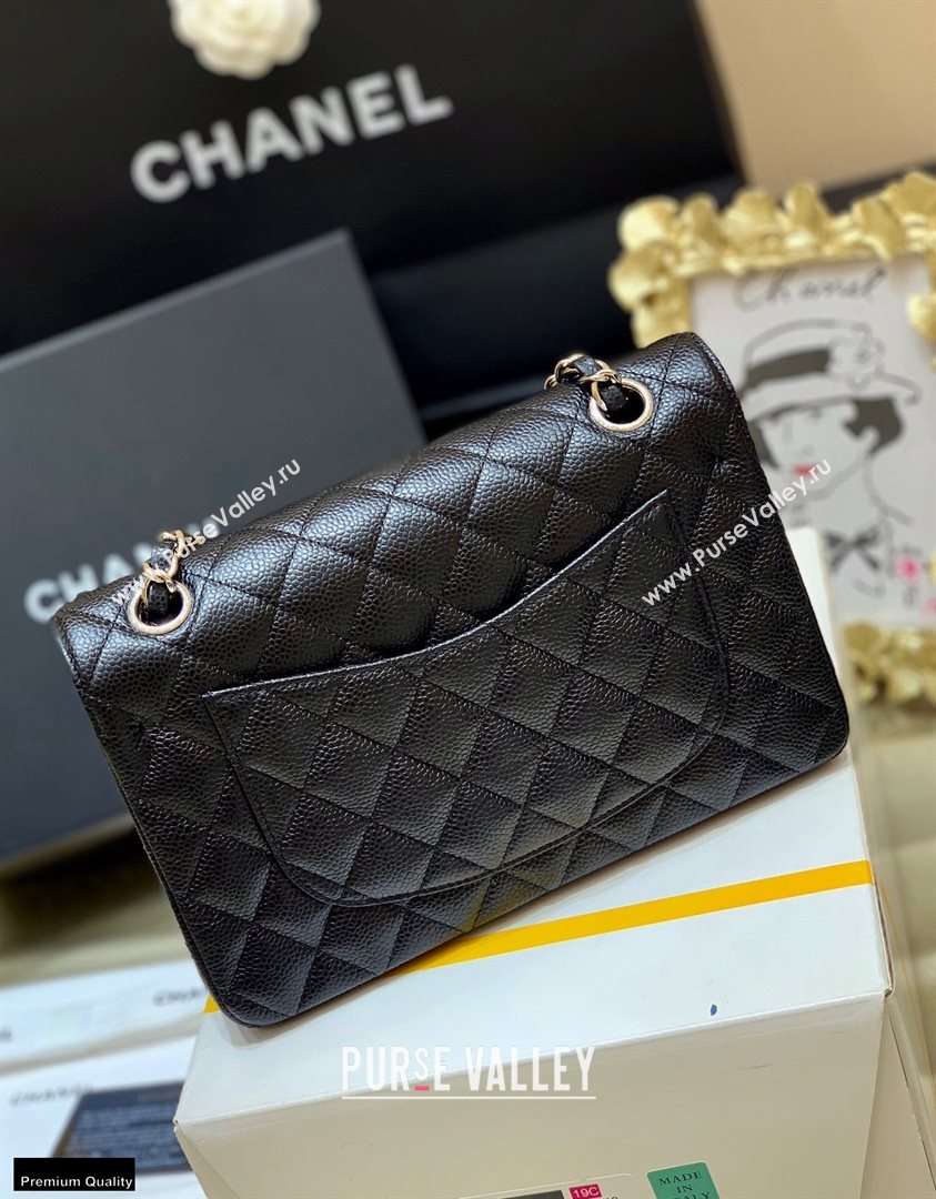Chanel Original Quality Classic Flap Bag A01113 in Caviar Leather Black with Silver Hardware (shunyang-20120917)