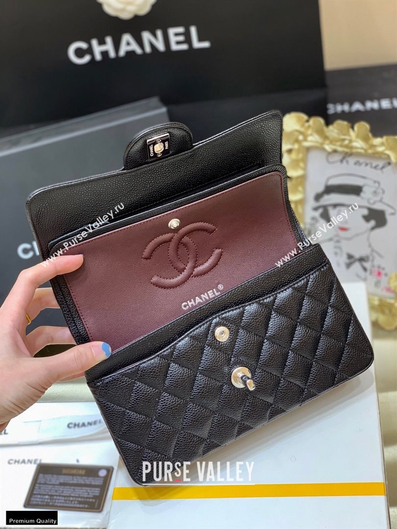 Chanel Original Quality Classic Flap Bag A01113 in Caviar Leather Black with Silver Hardware (shunyang-20120917)