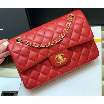 Chanel Original Quality Classic Flap Bag A01113 in Sheepskin Red with Gold Hardware (shunyang-20120919)