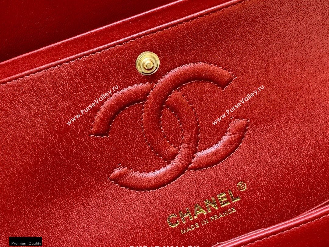 Chanel Original Quality Classic Flap Bag A01113 in Sheepskin Red with Gold Hardware (shunyang-20120919)