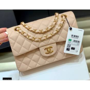 Chanel Original Quality Classic Flap Bag A01113 in Caviar Leather Beige with Gold Hardware (shunyang-20120921)