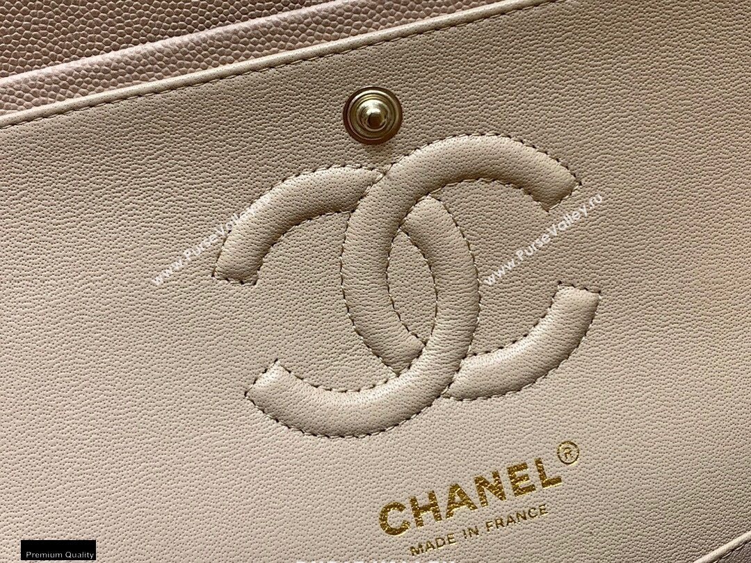 Chanel Original Quality Classic Flap Bag A01113 in Caviar Leather Beige with Gold Hardware (shunyang-20120921)