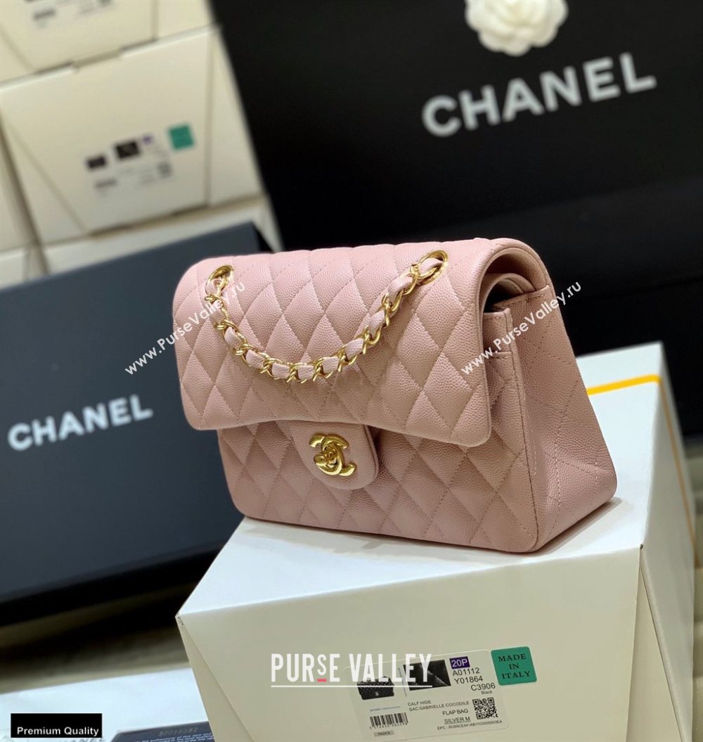 Chanel Original Quality Classic Flap Bag A01113 in Caviar Leather Light Pink with Gold Hardware (shunyang-20120922)