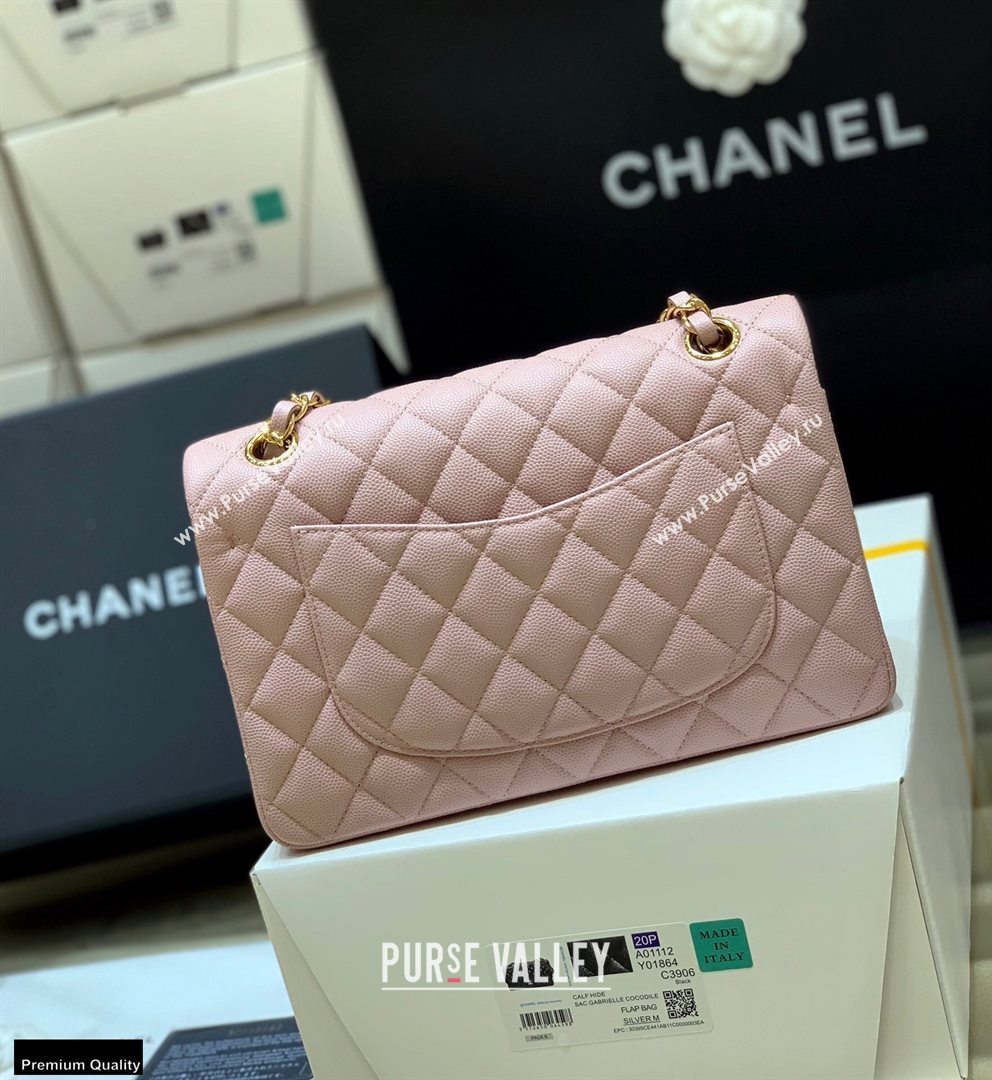 Chanel Original Quality Classic Flap Bag A01113 in Caviar Leather Light Pink with Gold Hardware (shunyang-20120922)