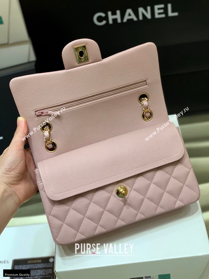 Chanel Original Quality Classic Flap Bag A01113 in Caviar Leather Light Pink with Gold Hardware (shunyang-20120922)