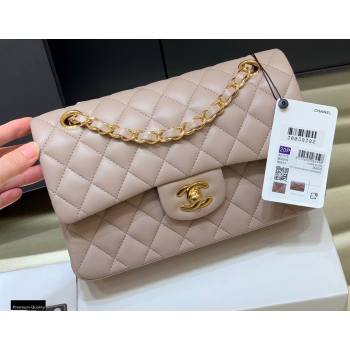 Chanel Original Quality Classic Flap Bag A01113 in Sheepskin Pale Gray with Gold Hardware (shunyang-20120923)
