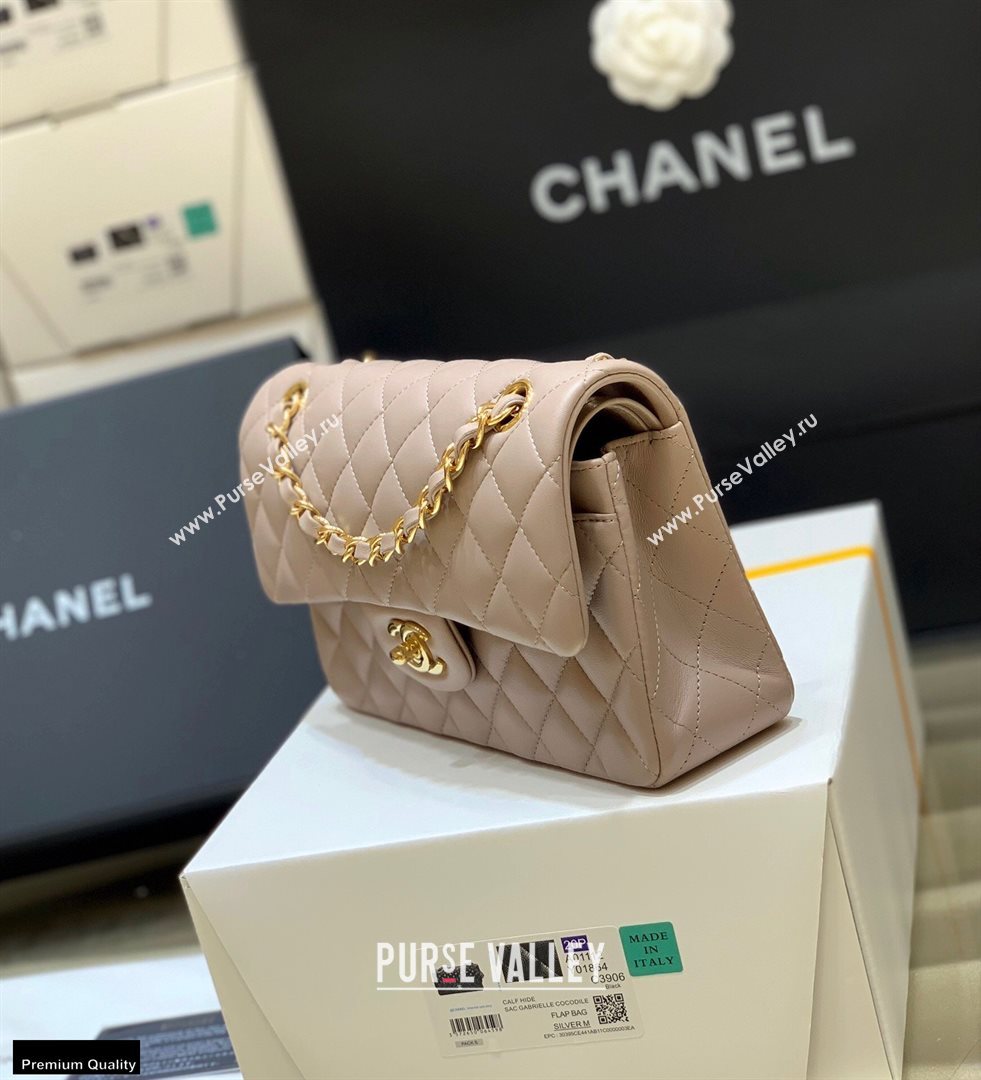 Chanel Original Quality Classic Flap Bag A01113 in Sheepskin Pale Gray with Gold Hardware (shunyang-20120923)