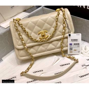 Chanel Original Quality Vintage Button On Top Large Flap Bag AS2056 Beige 2020 (shunyang-20120902)