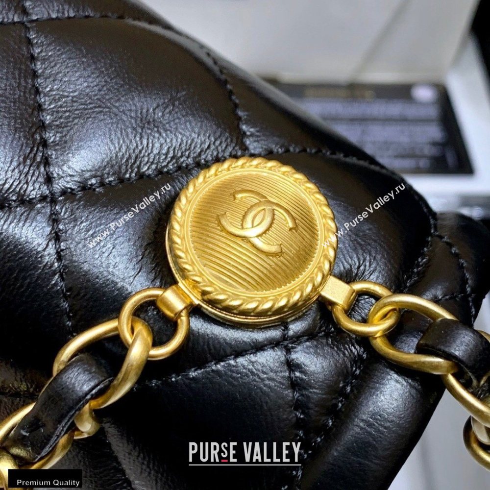 Chanel Original Quality Vintage Button On Top Large Flap Bag AS2056 Black 2020 (shunyang-20120901)