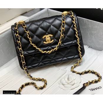 Chanel Original Quality Vintage Button On Top Medium Flap Bag AS2055 Black 2020 (shunyang-20120904)