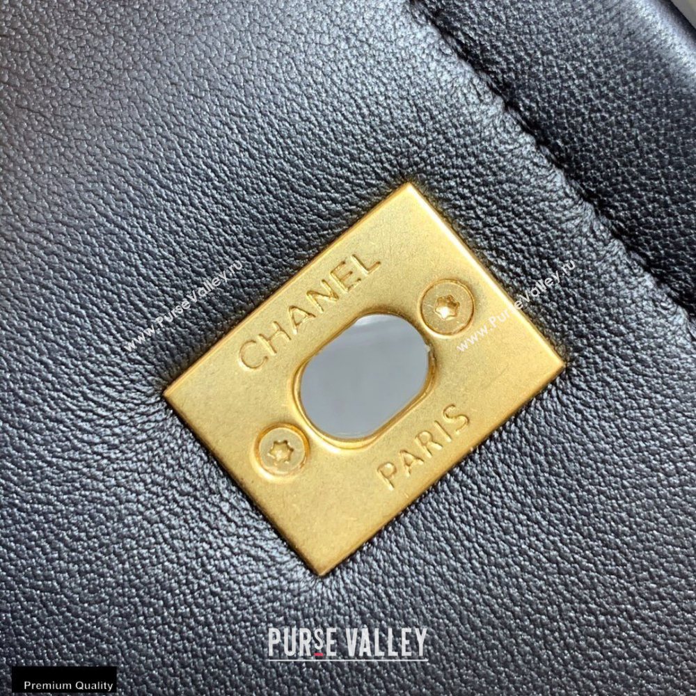 Chanel Original Quality Vintage Button On Top Medium Flap Bag AS2055 Black 2020 (shunyang-20120904)