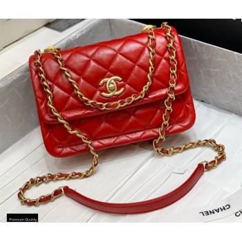 Chanel Original Quality Vintage Button On Top Medium Flap Bag AS2055 Red 2020 (shunyang-20120907)