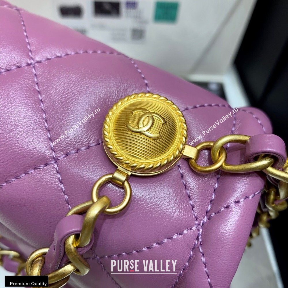 Chanel Original Quality Vintage Button On Top Small Flap Bag AS2054 Purple 2020 (shunyang-20120910)