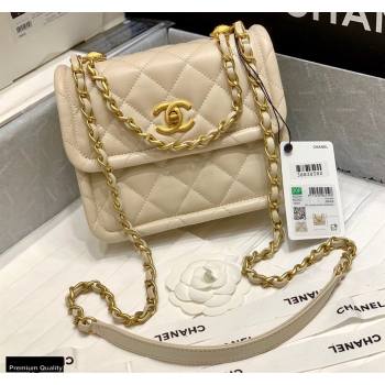 Chanel Original Quality Vintage Button On Top Small Flap Bag AS2054 Beige 2020 (shunyang-20120909)