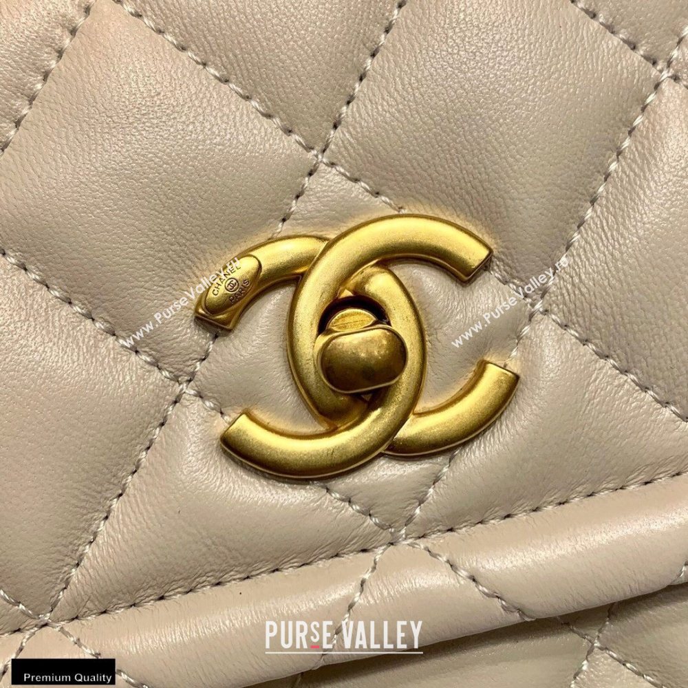 Chanel Original Quality Vintage Button On Top Small Flap Bag AS2054 Beige 2020 (shunyang-20120909)