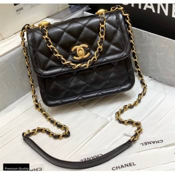 Chanel Original Quality Vintage Button On Top Small Flap Bag AS2054 Black 2020 (shunyang-20120908)